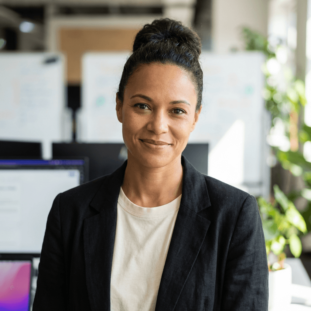 Melissa Thompson, operations lead with a warm expression